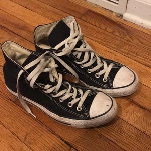 Good used condition black high top converse